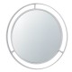 Glitzhome 28.00"D Oversized Deluxe Silver Metal Round Wall Mirror