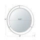 Glitzhome 28.00"D Oversized Deluxe Silver Metal Round Wall Mirror