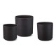 Glitzhome Eco-friendly Large Faux Marble Round Plastic Pot Planters, Set of 3