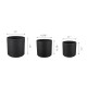 Glitzhome Eco-friendly Large Faux Marble Round Plastic Pot Planters, Set of 3