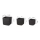 Glitzhome Eco-friendly Large Faux Marble Square Plastic Pot Planters, Set of 3