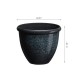 Glitzhome Eco-friendly Large Faux Ceramic Round Plastic Pot Planters, Set of 3