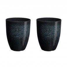 Glitzhome Oversized Faux Ceramic Goblet Plastic Planter 2-Pack - 20584705