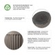 Glitzhome Eco-friendly Large Faux Concrete Round Plastic Fluted Pot Planters, Set of 2
