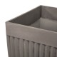 Glitzhome Eco-friendly Large Faux Concrete Tall Square Plastic Fluted Pot Planters, Set of 2