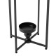 Glitzhome 22.00"H Modern Farmhouse Black Metal Candle Lantern