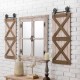 Glitzhome 35.25"H Farmhouse Wooden Barn Door Wall Decor, Set of 2