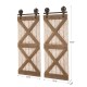 Glitzhome 35.25"H Farmhouse Wooden Barn Door Wall Decor, Set of 2