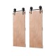 Glitzhome 35.25"H Farmhouse Wooden Barn Door Wall Decor, Set of 2