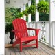 Elm PLUS Eco-Friendly Red Recycled Plastic Outdoor Adirondack Chair