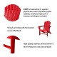 Elm PLUS Eco-Friendly Red Recycled Plastic Outdoor Adirondack Chair