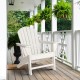 Elm PLUS Eco-Friendly White Recycled Plastic Outdoor Adirondack Chair