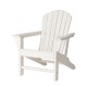 Elm PLUS Eco-Friendly White Recycled Plastic Outdoor Adirondack Chair