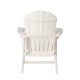Elm PLUS Eco-Friendly White Recycled Plastic Outdoor Adirondack Chair