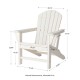 Elm PLUS Eco-Friendly White Recycled Plastic Outdoor Adirondack Chair