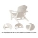 Elm PLUS Eco-Friendly White Recycled Plastic Outdoor Adirondack Chair