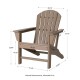 Elm PLUS Eco-Friendly Tan Recycled Plastic Outdoor Adirondack Chair