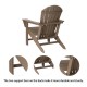 Elm PLUS Eco-Friendly Tan Recycled Plastic Outdoor Adirondack Chair