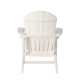 Elm PLUS Eco-Friendly White Recycled Plastic Outdoor Adirondack Chairs, Set of 2