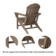 Elm PLUS Eco-Friendly Tan Recycled Plastic Outdoor Adirondack Chairs, Set of 2