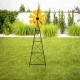 Glitzhome 44"H Metal Yellow Wind Spinner Yard Stake