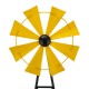 Glitzhome 44"H Metal Yellow Wind Spinner Yard Stake