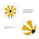 Glitzhome 44"H Metal Yellow Wind Spinner Yard Stake