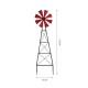 Glitzhome 44"H Metal Red Wind Spinner Yard Stake