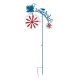 Glitzhome 48"H Metal Bicycle Wind Spinner Welcome Yard Stake