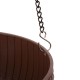 Glitzhome 30"H Solar Lighted Brown Plastic Hanging Basket/Planter