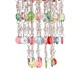 Glitzhome 18.75"H Solar Lighted Hanging Décor with Multicolored Acrylic Jewel Beads