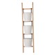 Glitzhome 42"H Enameled Metal/Wood 3-Tier Leaning Ladder Plant Stand