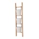 Glitzhome 42"H Enameled Metal/Wood 3-Tier Leaning Ladder Plant Stand
