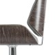 Glitzhome Mid-century Modern Gray Adjustable Height Swivel Bar Stool