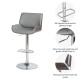 Glitzhome Mid-century Modern Gray Adjustable Height Swivel Bar Stool