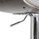 Glitzhome Mid-century Modern Gray Adjustable Height Swivel Bar Stool, Set of 2