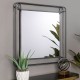 Glitzhome 29.50"H Oversized Square Wall Mirror with Metal Frame