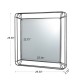 Glitzhome 29.50"H Oversized Square Wall Mirror with Metal Frame