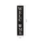 Glitzhome 42"H Wooden Black WELCOME Porch Sign with Metal Planter