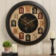 Glitzhome 27.50"D Oversized Vintage Round Gear Clock With Tempered Glass