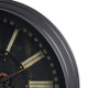 Glitzhome 27.50"D Oversized  Vintage Round Black Gear Clock With Tempered Glass