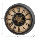 Glitzhome 27.50"D Oversized Vintage Round Gear Clock With Tempered Glass