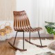 Glitzhome Bamboo Contoured Rocking Accent Chair