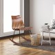 Glitzhome Bamboo Contoured Rocking Accent Chair