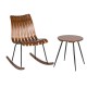 Glitzhome Bamboo Rocking Chair and Accent Table