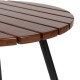 Glitzhome 18.25"H Accent Table with Bamboo Slatted Round Top