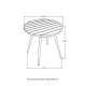 Glitzhome 18.25"H Accent Table with Bamboo Slatted Round Top