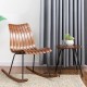 Glitzhome 18.25"H Accent Table with Bamboo Slatted Round Top