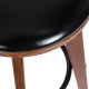 Glitzhome 30"H Bamboo Swivel Upholstery Bar Stool, Set of 2