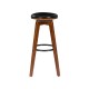 Glitzhome 30"H Bamboo Swivel Upholstery Bar Stool, Set of 2